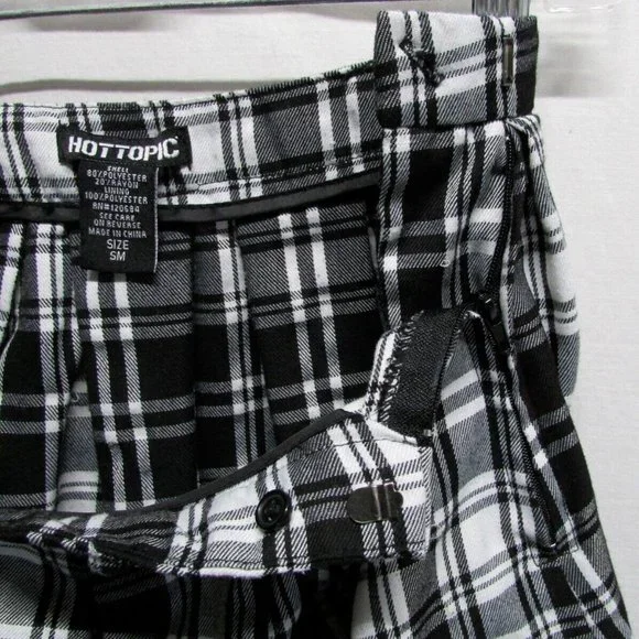 Hot Topic black and white plaid skirt small - Picture 6 of 7